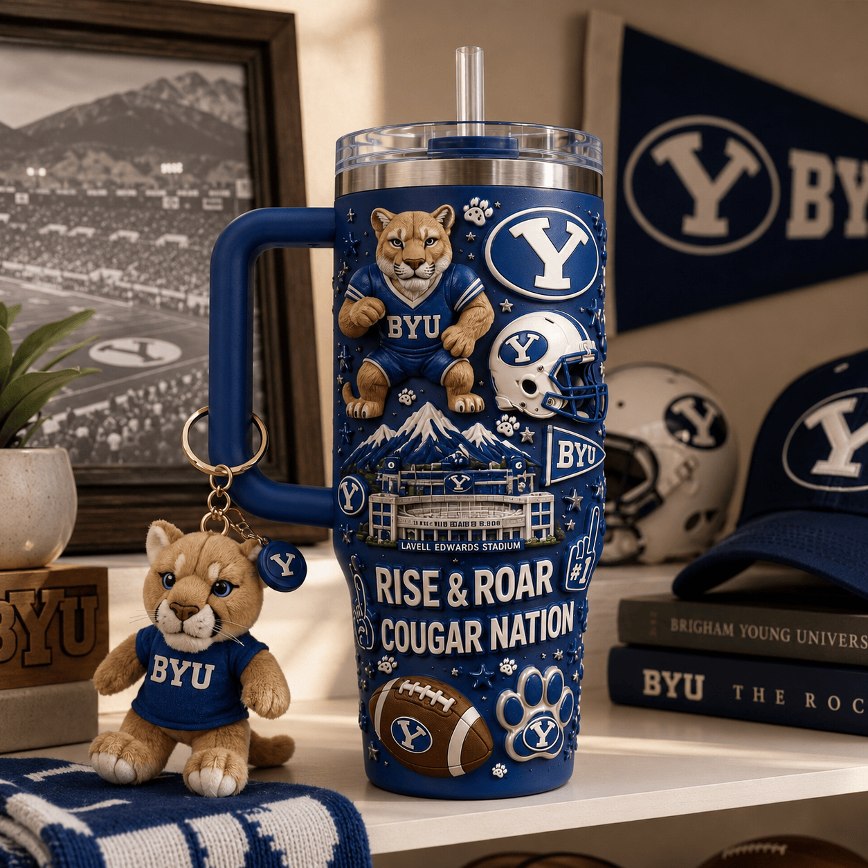 BYU 40oz Tumbler With Handle HTTT