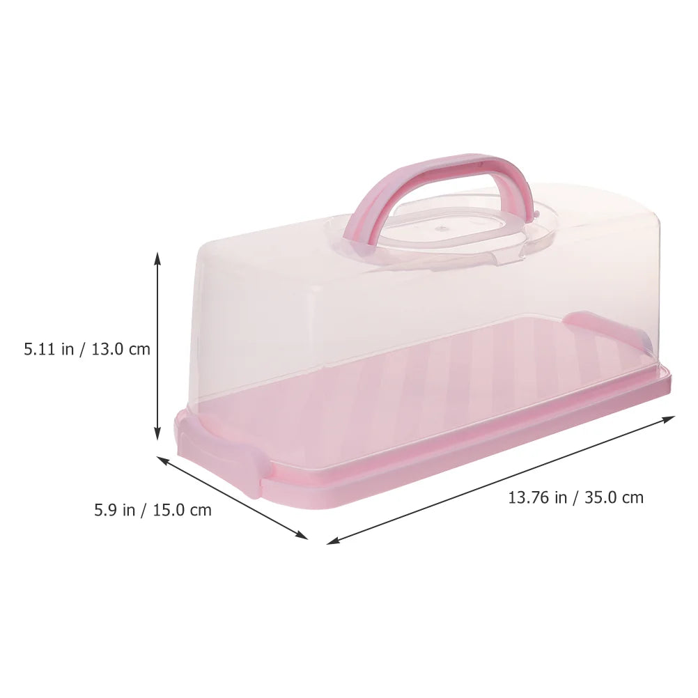 Bread Containers with Lids Rectangular Loaf Cake Stand Box Storage Airtight Pp Holder